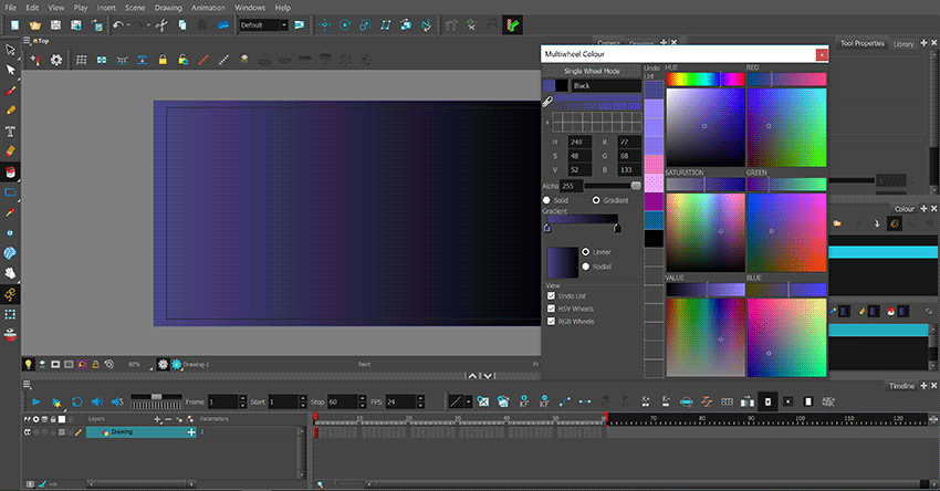 which can be found by long-clicking the  contour editor (white