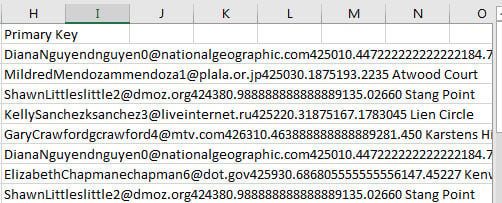 Concatenate multiple columns of data to form a primary key