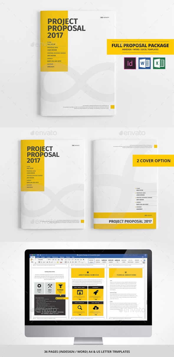 Business Proposal Template Package - Word InDesign Excel