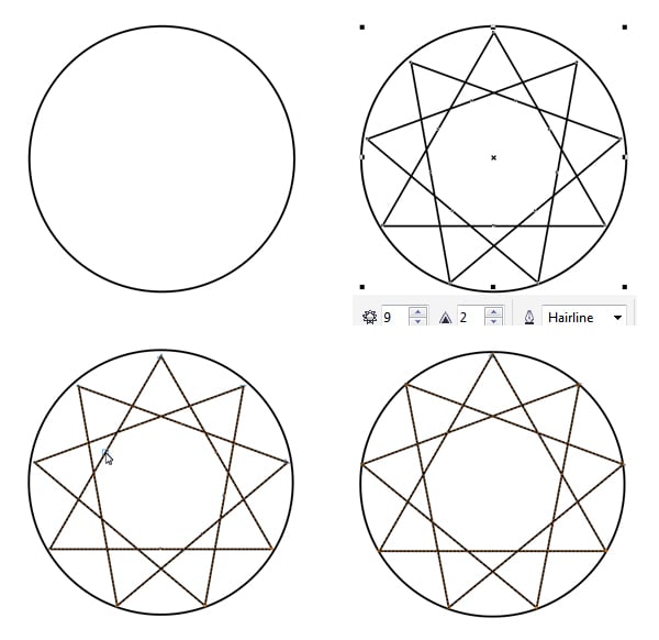 make a sapphire base with the ellipse tool and complex star