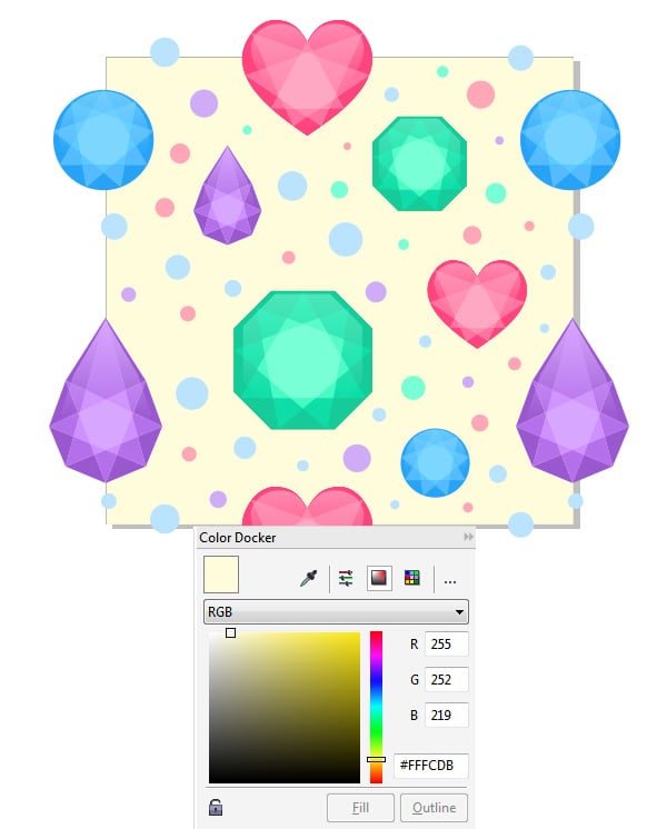 fill the background with yellow