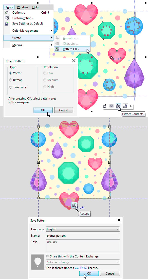 create pattern fill