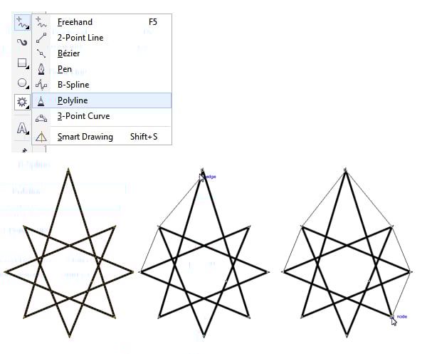 shape the gem base with polyline tool