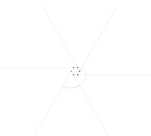 Regular spiral on six points step 4