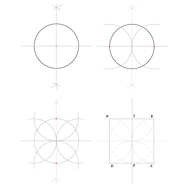 Golden spiral step 1