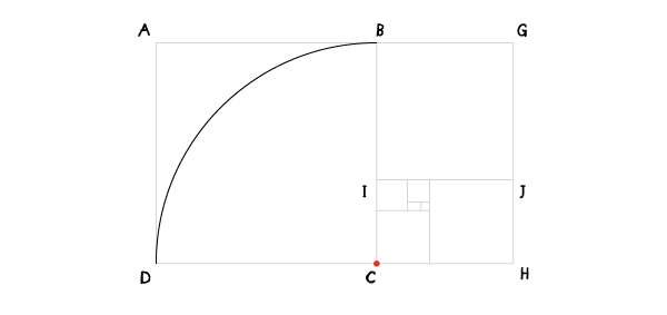 Golden spiral step 10