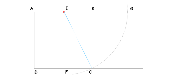 Golden spiral step 3