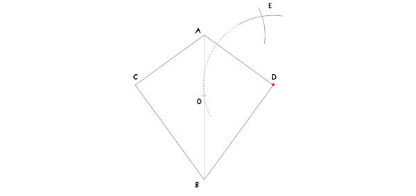 Circle in a kite step 4