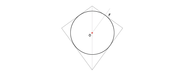 Circle in a kite step 6