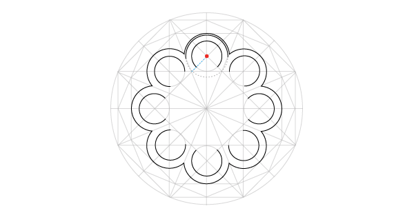 Rosette window step 17
