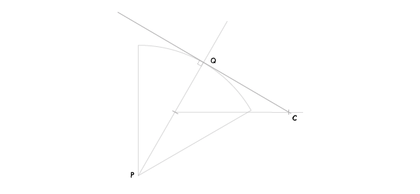 Circle in a sector step 6