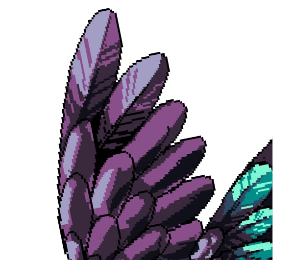 Main pattern of the second wing