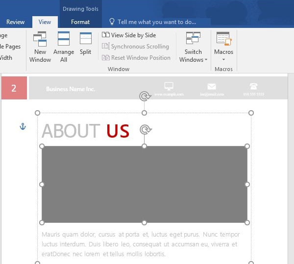 Business Proposal About Us Handles