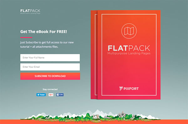 FlatPack unbounce landing page template