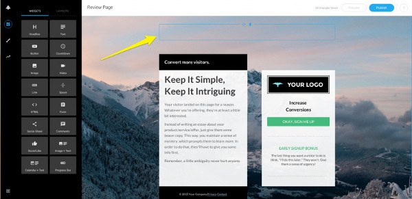 Leadpages interface