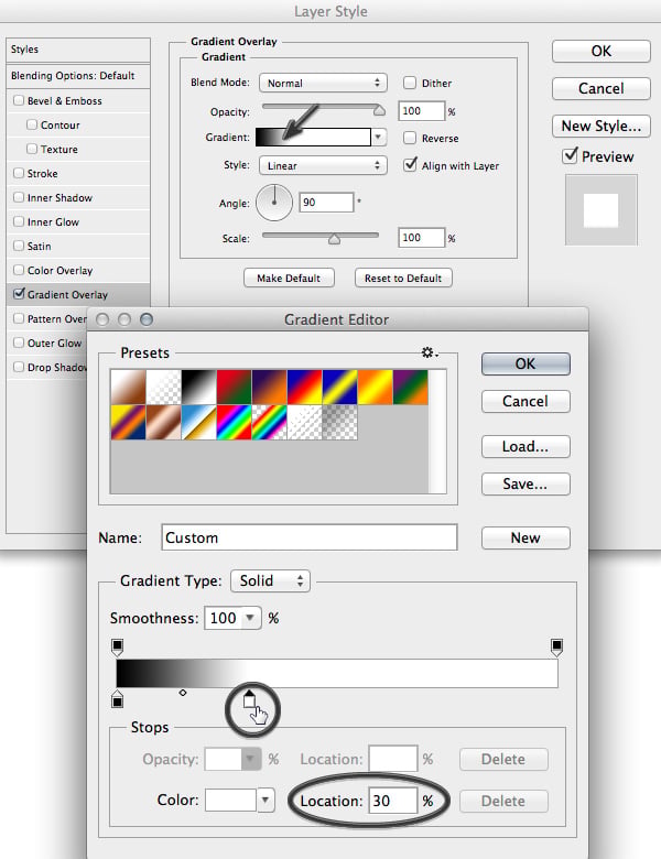 Photoshop Gradient Editor