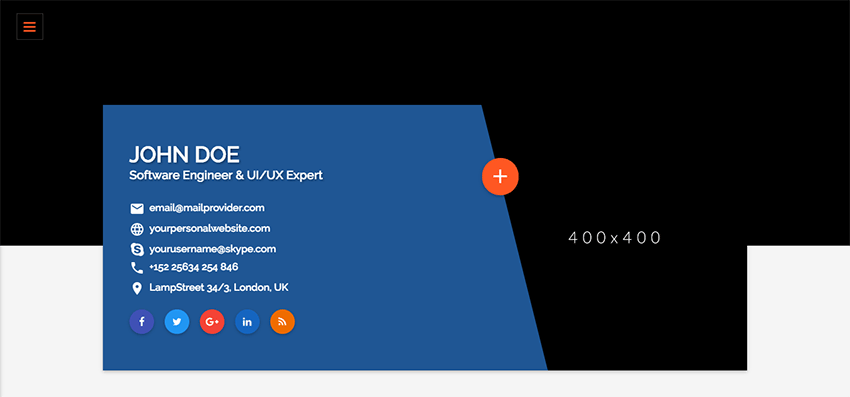 The results of apply the blue stylesheet