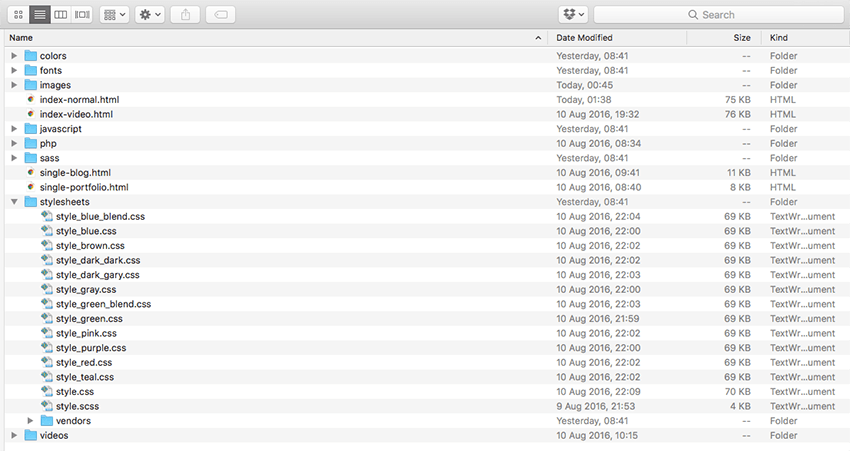 Flatrica comes with numerous stylesheet options