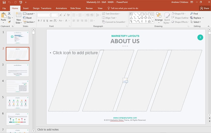 Marketofy PPTX presentation template