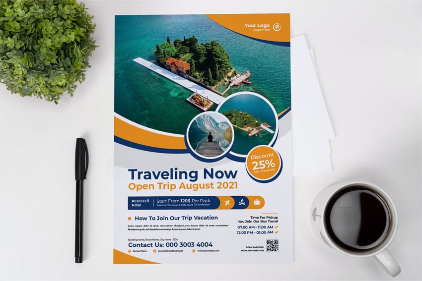 travel flyer template