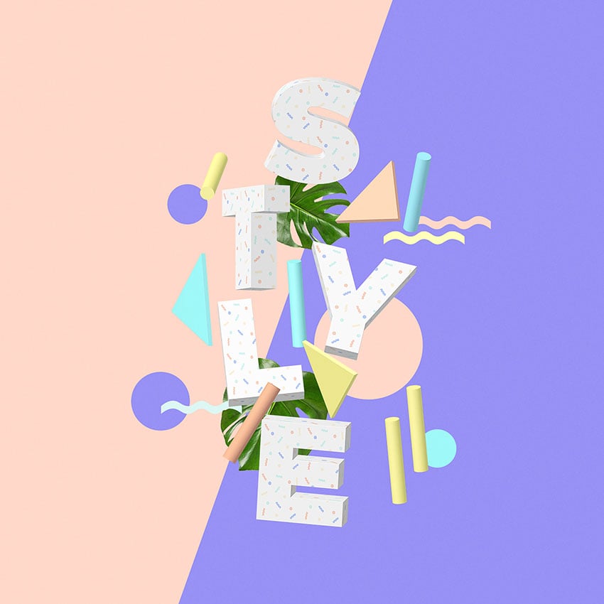 How to Create an Abstract Pastel 3D Text Effect in Adobe Photoshop ...