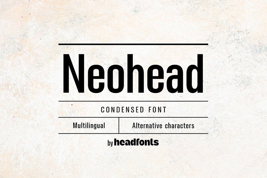 Neohead, fonts like Arial