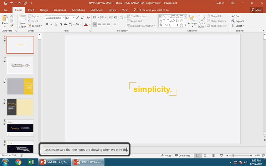 PowerPoint Notes are at the bottom of the screen