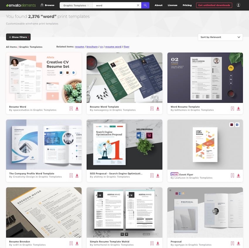 Word Templates - Envato Elements