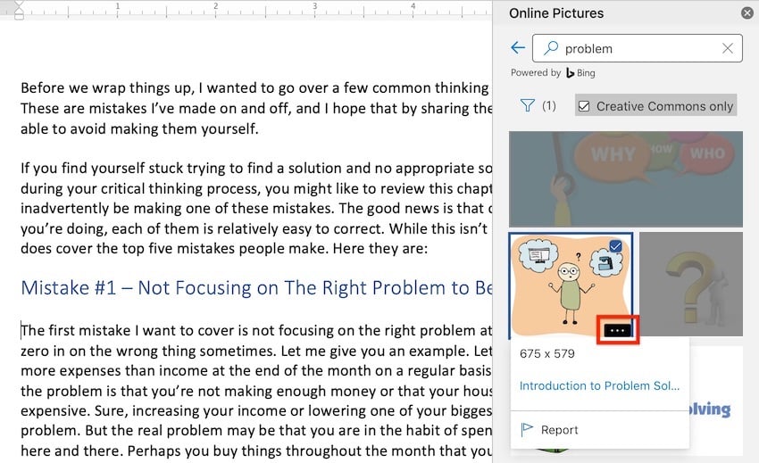 Microsoft clip art - image info
