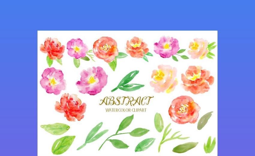 Office clipart - Watercolor Clipart Abstract