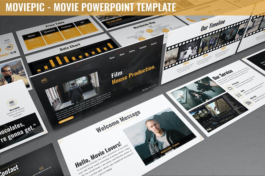 24 Free Movie PowerPoint PPT Templates for Film Presentations 2025 ...