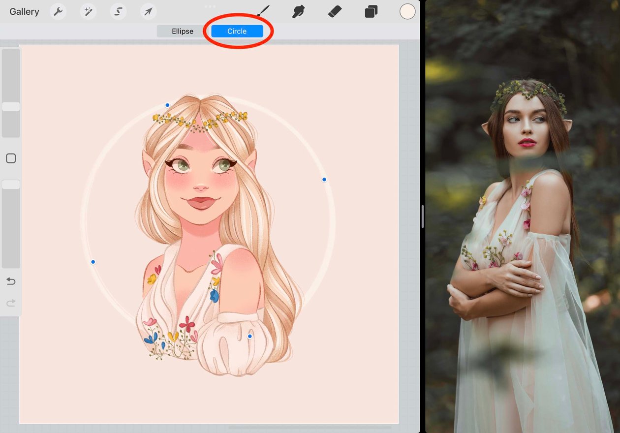 circle is circled in red