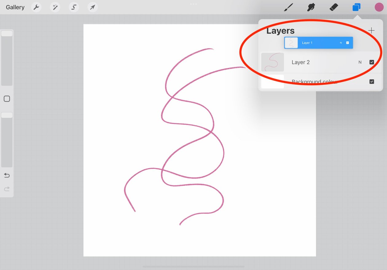 the moving layer has been circled in red