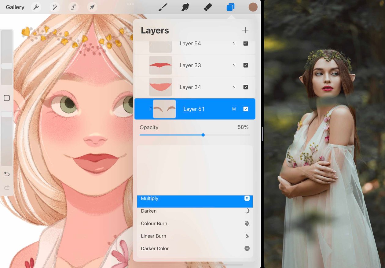 the opacity slider has been reduced