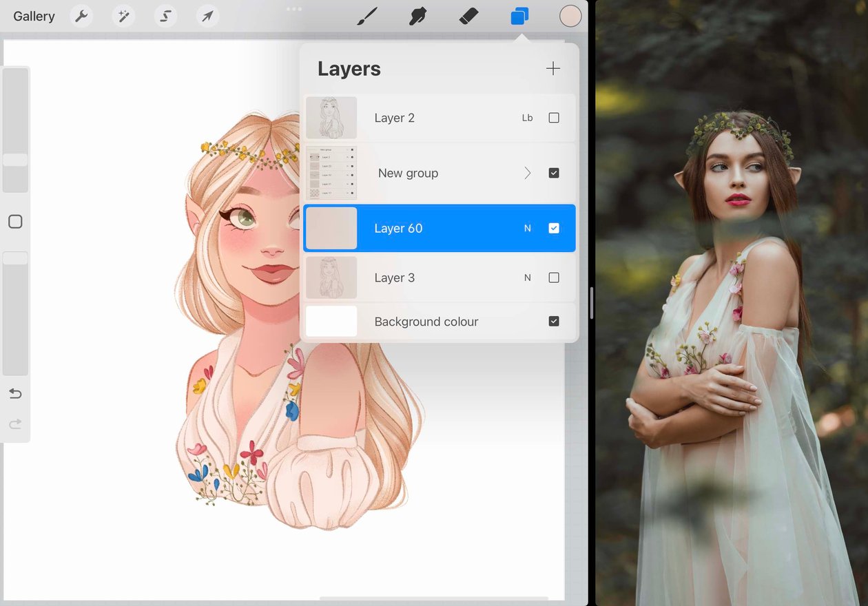 a new layer has been created behind the drawing layers