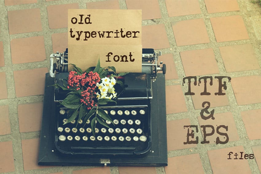 Old typewriter font 