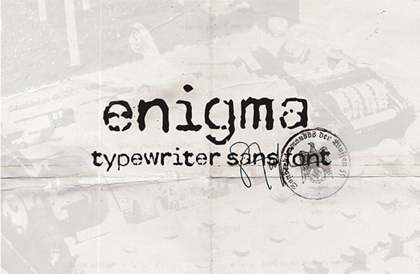 Enigma Typewriter Sans Font 