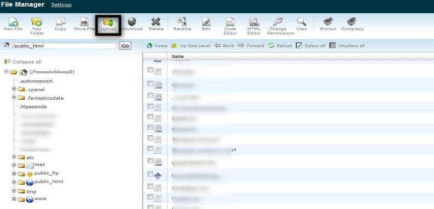 File Manager List