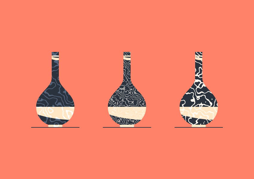rippled water textures vase example