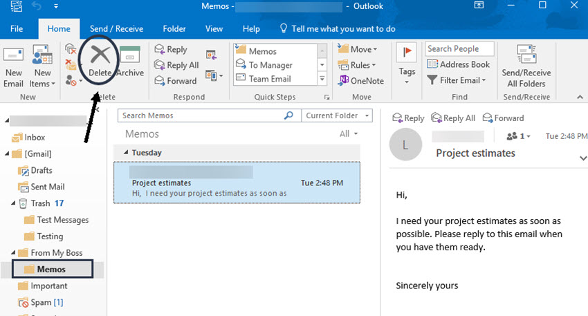 You can delete a folder from Outlook