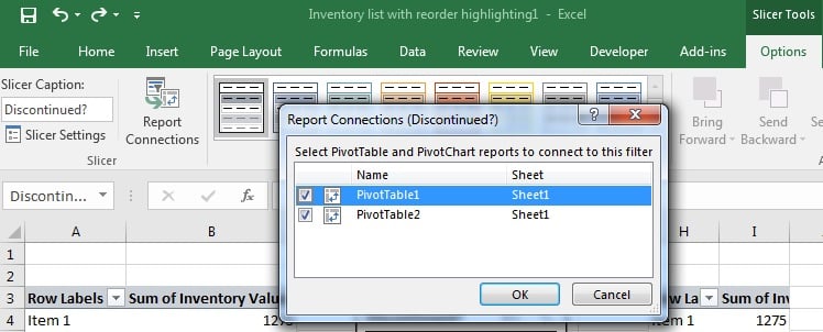 Multipel Connections slicer