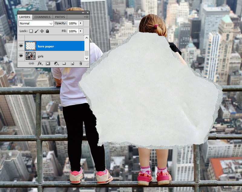 Add Torn Paper