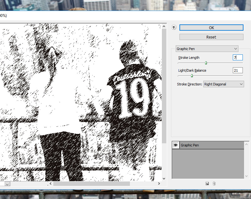 Graphic Pen Photoshop Filter