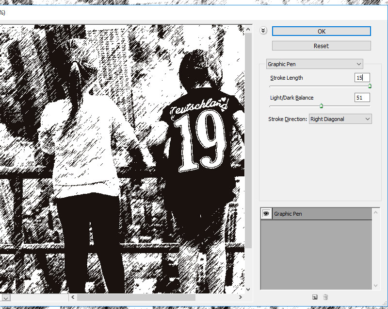 Graphic Pen Photoshop Filter