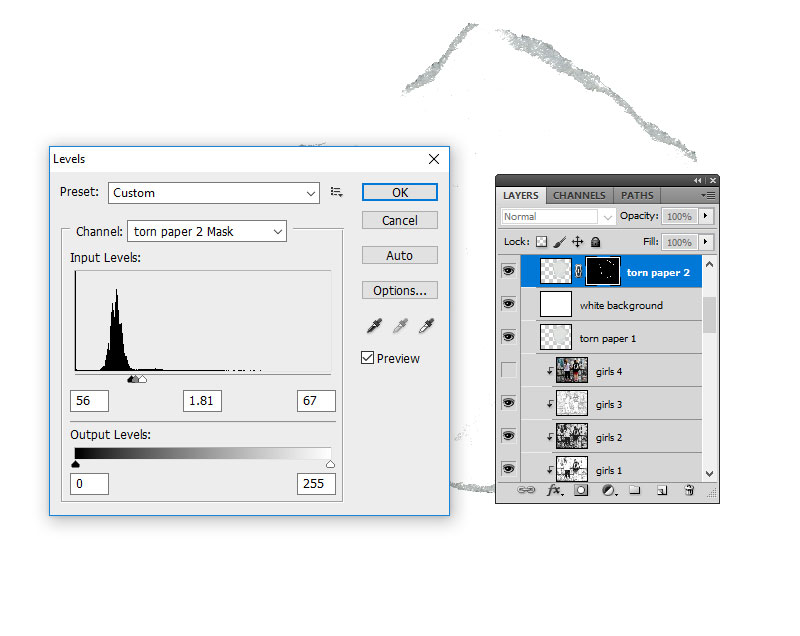 Levels Adjustment in Photoshop