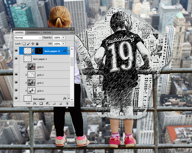 Torn Paper Effect in Photoshop