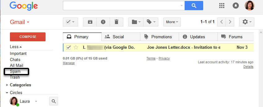 Spam folder
