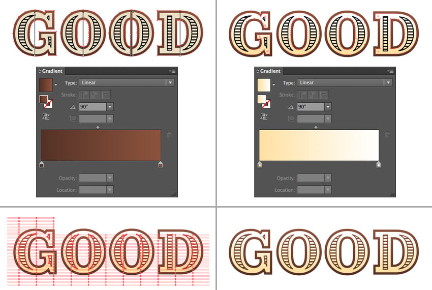 work on the colors to make the letters more dimensional