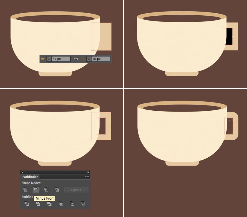 add a handle to the cup