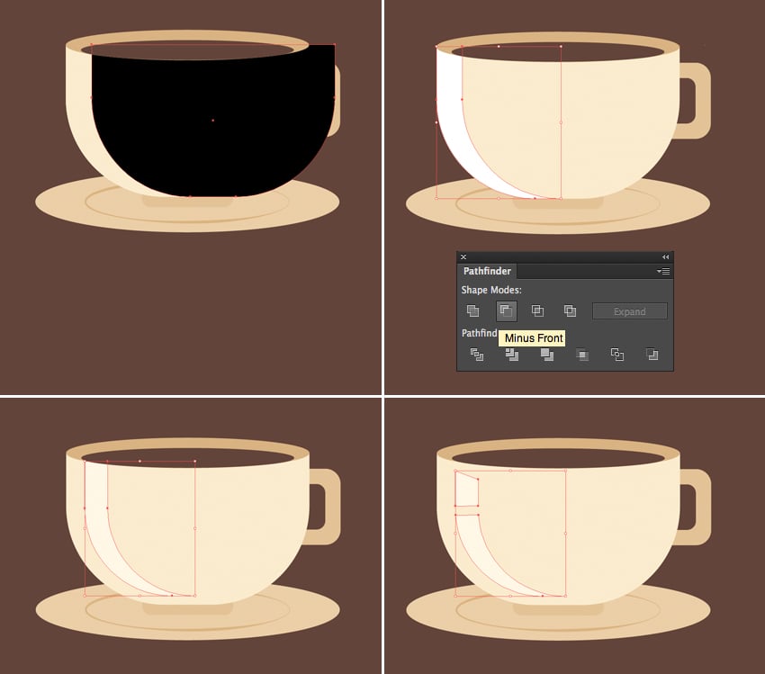  add a bright highlight on top of the cup